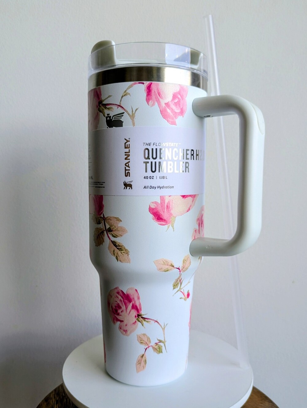 LoveShackFancy Stanley | Quencher H2O Tumbler 40 Oz | Pink Roses Floral | NWT